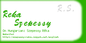 reka szepessy business card